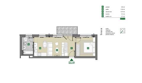 PREDAJ 2 izbového bytu s balkónom Prémiova novostavba Pezinok A0+
