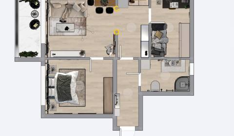 REZERVOVANE 2,5 izbový tehlový byt v Dubnici nad Váhom v rekonštrukcií