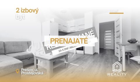 PRENAJATÝ | Zariadený, zrekonštruovaný 2i byt, sídl. III PO 