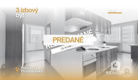 PREDANÝ - Veľký, zrekonštruovaný, 3i byt 72 m² + loggia, komora