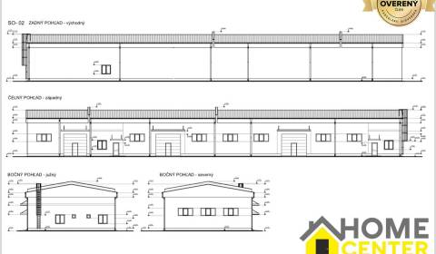 PREDAJ : skladov s kanceláriami, 382 m², 261 m²,125 m², Komárno