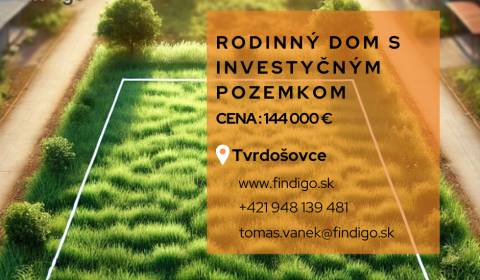 Starý rodinný dom - s investičným pozemkom - Tvrdošovce - na predaj