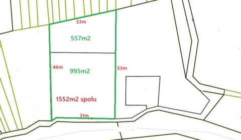 Pozemok 1552m2 v tichej lokalite, Moravany nad Váhom