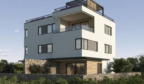CHORVÁTSKO - Apartmán s bazénom v modernom dome - MANDRE, ostrov Pag