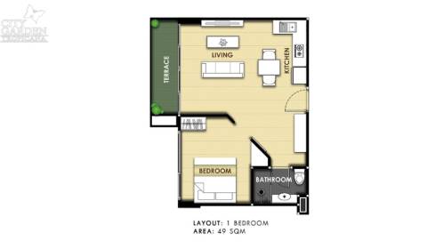 1 IZBOVÝ APARTMÁN (1 SPÁLŇA + 1 OBÝV. IZBA) CITY GARDEN TROPICANA