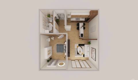 Na predaj 2-izbový byt s výmerou 51,87 m2 a predzáhradkou 74,67 m2