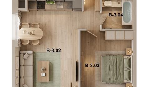 Znížená cena predaj 3-izbový byt s výmerou 72,46m2 vo výstavbe  Bolešo