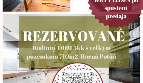 REZERVOVANÉ Rodinný DOM 3+KK na pozemku o výmere 710m2 v obci H. Potôň