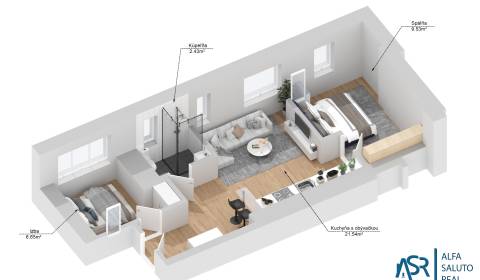 PREDAJ 2,5 izb. apartmán, Beskydská ulica, Bratislava - Staré Mesto.