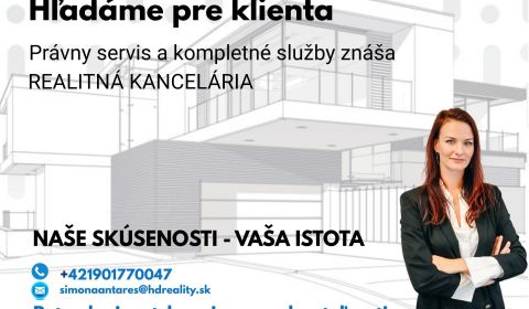 Hľadáme pre klienta pozemok vo Svätom Jure