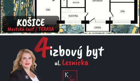 PREDANÝ:    4 – izbový byt,  Košice-Terasa, ul. Lesnícka