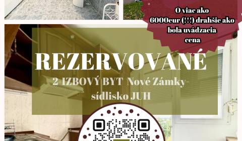 REZERVOVANÉ 2-izb BYT- Nové Zámky- sídlisko JUH