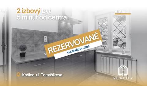 REZERVOVANÉ | Priestranný 2-izbový byt – Košice, Tomášikova ul.