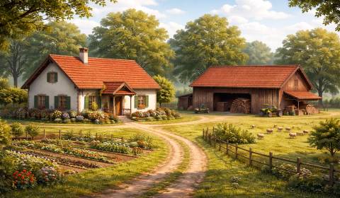 Predaj veľkej usadlosti v okrajovej časti v Zákopčí