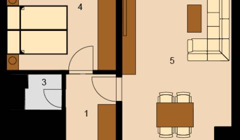 NOVOSTAVBA 2 izb. bytu 46,7 m2 s predzáhradkou 21 m2 na Drotár. ceste