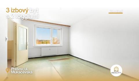 Predaj priestranného 3-izbového bytu 74 m² s dvomi lodžiami v Prešove