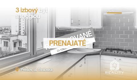 PRENÁJOM – 3i byt s lodžiou, zariadenie dohodou - rezervované