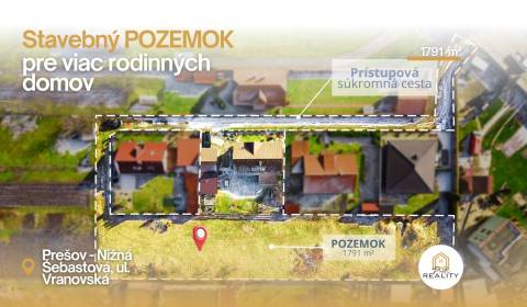 PREDAJ | 1791 m² St. pozemok pre viac RD alebo rodinné sídlo Prešov