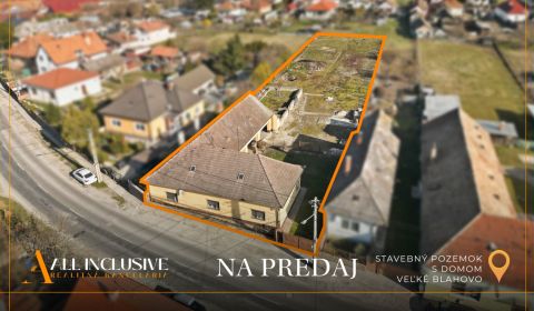 Na predaj 4-izb. RD s veľkým pozemkom, Veľké Blahovo