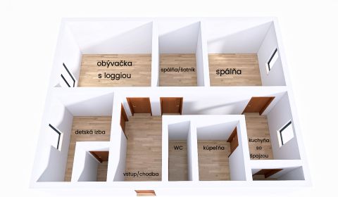 NOVÁ CENA - 3 a pól izbový byt - spolu až 93m² - N.DUBNICA