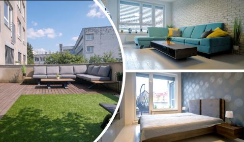 Moderný 2i byt s terasou 36 m², BA - Horský park, parkovanie, pivnica
