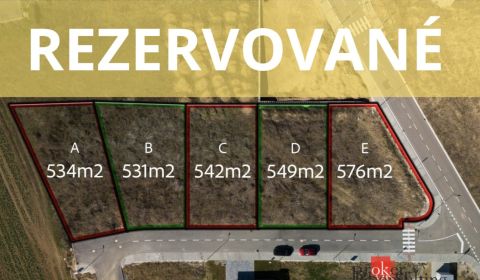 Stavebné pozemky na predaj Častkovce - Rezervované