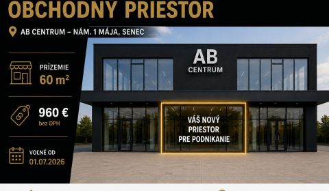 Obchodný priestor v centre Senca  na prenájom