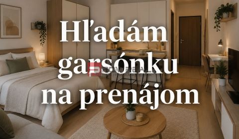 Hľadám 1 izb. byt alebo garsónku na prenájom.