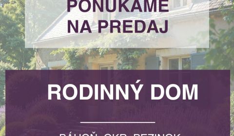 Ponúkame na predaj starší rodinný dom v okrese Pezinok.