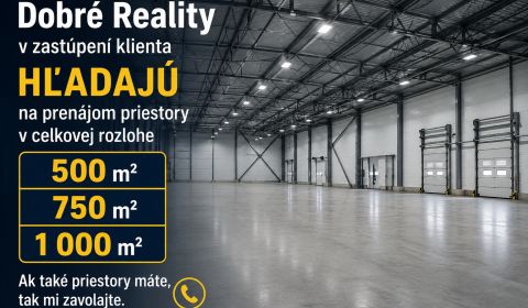 Prenájom skladu a haly, Prešov