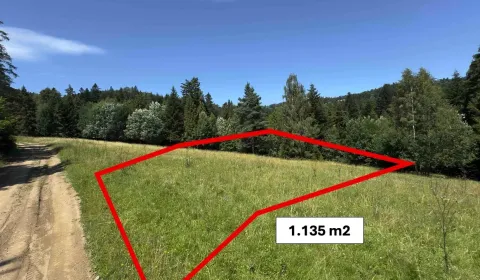 Vyšné Ružbachy – 1.016 m2 POZEMOK na CHATU  pri lese 