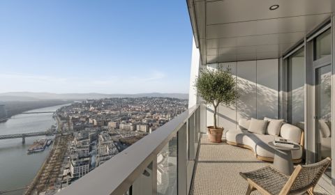EUROVEA TOWER - Penthouse 4-izbový s výhľadom na Dunaj, 44.p.