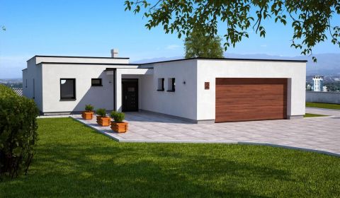 Na predaj výnimočný átriový rodinný dom s dvojgarážou v obci Dolná Seč