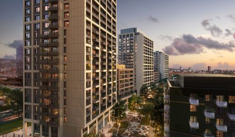 DOWNTOWN YARDS - 1izbový apartmán s výhľadom na sever, Blok E