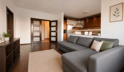 Veľký zariadený 2-izbový byt s vlastnou predzáhradkou (62 + 33 m²)