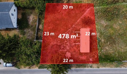 1.BCR | STAVEBNÝ POZEMOK S VÝMEROU 478 m² S MOBILNÝM DOMOM, IS, PATAŠ