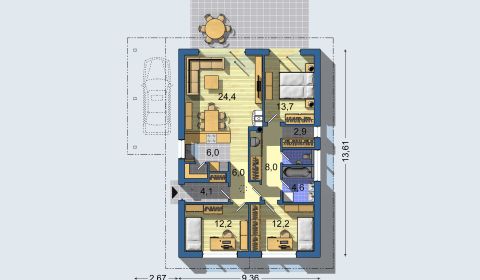 NA PREDAJ NOVÝ 4 izb. RODINNÝ DOM V obci KOKOŠOVCE pri PREŠOVE.