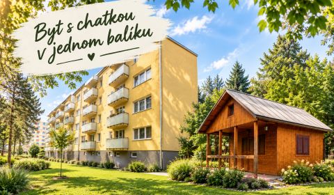 Super cena! 3i byt s parkovacím miestom a záhradnou chatkou