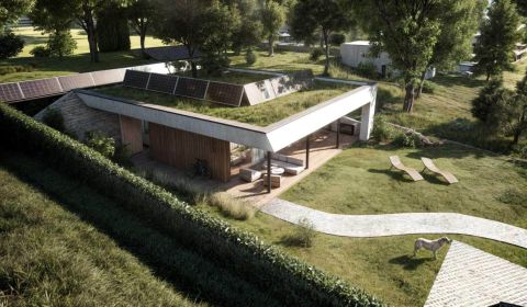 Energeticky úsporný podzemný rodinný dom s pozemkom, Častkovce