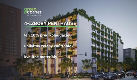 4 izbový penthouse 155m² | Greencorner | Bratislava-Nové mesto