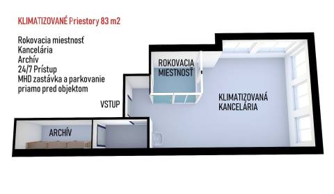 83 m² Komerčný priestor (kancelária, prevádzka) - Solivarská, Prešov