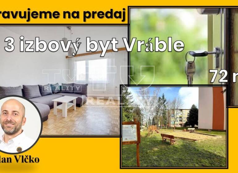 Vráble 3-izbový byt predaj reality Nitra