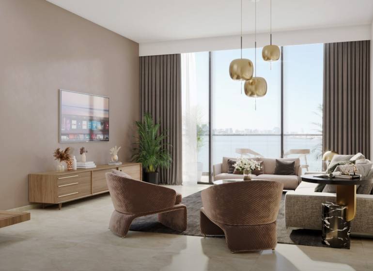 Predaj 2-izbového bytu (Type - F). Projekt Vista 3, Abu Dhabi - living duplex  type f.jpg