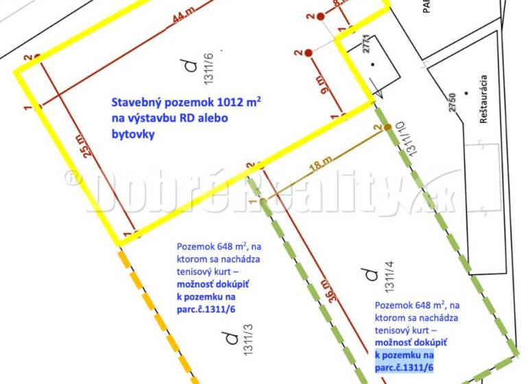 Nadštandardný stavebný pozemok na výstavbu RD alebo bytovky - Mapa stavebných pozemkov na Dubovej ceste v Dvoroch nad Žitavou, vhodná na bývanie.