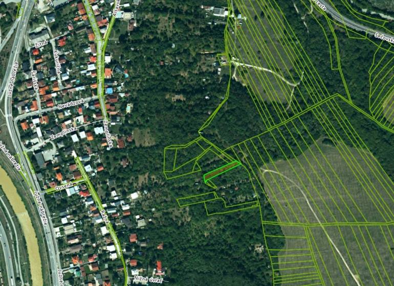 ZÁHRADA – KOŠICE, HERINGEŠ (NIŽNÁ ÚVRAŤ) - Letecká mapa záhrad v Košiciach, mestská časť Vyšné Opátske, ulica Heringeš.