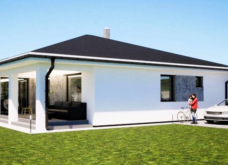 Murovaná Novostavba - Rodinný dom s pekný pozemkom 800 m2 - Rodinný dom na Vinianskej ceste v Michalovciach s terasou a priestranným trávnikom.