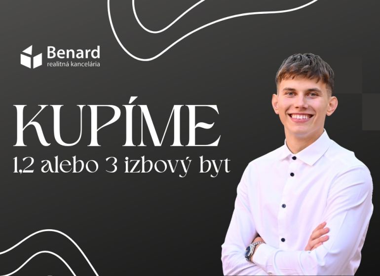 Kúpime 1,2 alebo 3 izb. byt v Košiciach - Realitná agentúra hľadá 1, 2 alebo 3-izbové byty na kúpu.