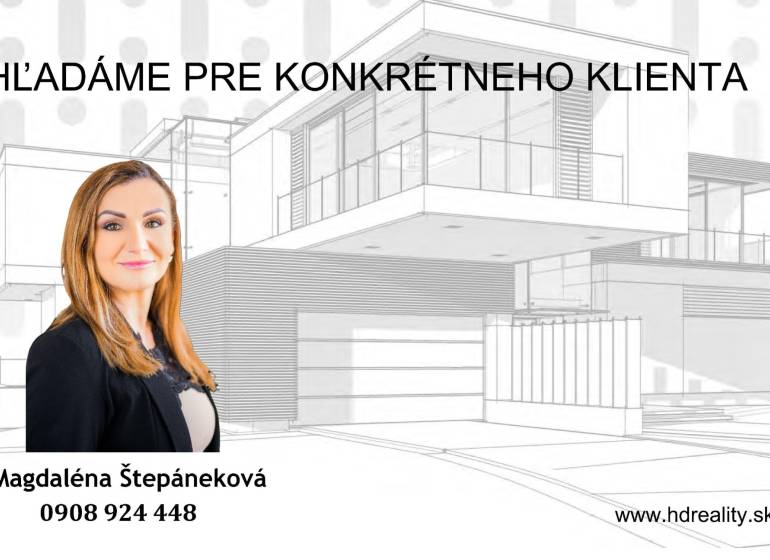 Pre konkrétneho klienta hľadáme rodinný dom v Banskej Štiavnici - Realitná kancelária hľadá nehnuteľnosť pre konkrétneho klienta, kontakt na agenta.