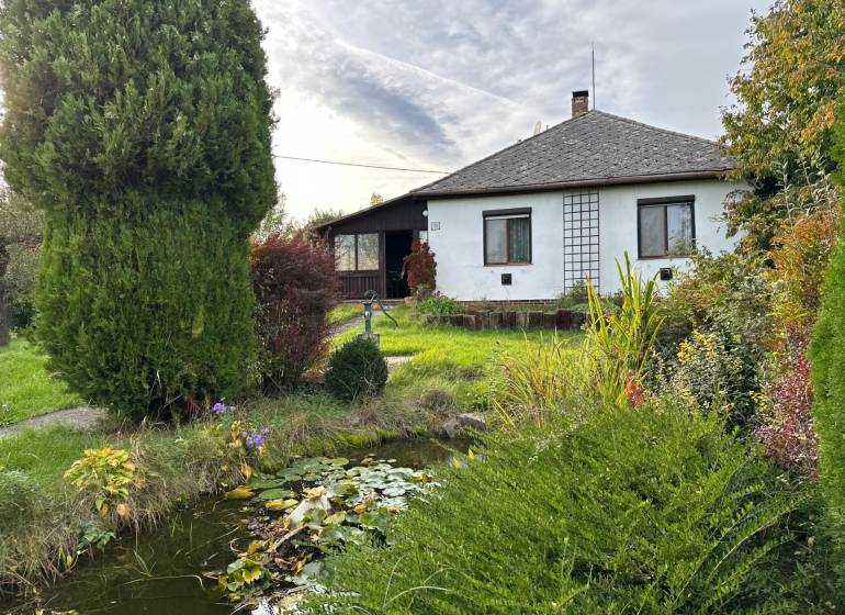 RODINNÝ DOM - CHALUPA, KALŠA - Rodinný dom v Kalši s krásnou záhradou a malým jazierkom obklopeným zeleňou.