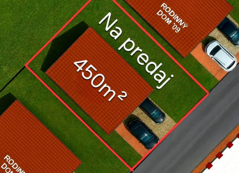 Stavebný pozemok v novej rezidenčnej štvrti - Pozemky na bývanie v Šali s rodinným domom na predaj, veľkosť 450 m².